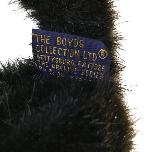 VTG Boyds Jointed Black Kitty Plush Mini Cat Archive Series 4" Collectible 1980s - Picture 7 of 8